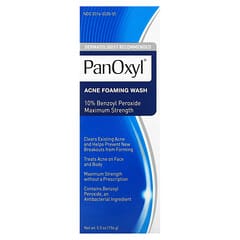 PanOxyl, Acne Foaming Wash, 10% Benzoyl Peroxide Maximum Strength, 5.5 oz (156 g)