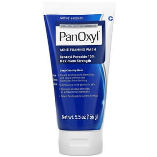 PanOxyl, 淨膚泡沫潔面乳，過氧化苯甲醯 10% 上佳效力，5.5 盎司（156 克）