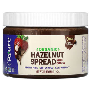 Pyure, Organic Hazelnut Spread With Cocoa, Bio-Haselnussaufstrich mit Kakao, 369 g (13 oz.)
