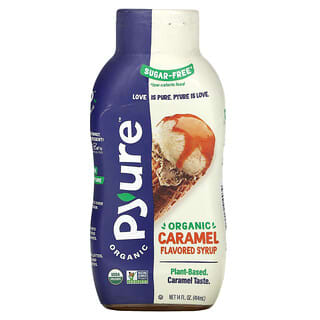 Pyure, Sirop aromatisé au caramel biologique, Keto, 0 sucre, 414 ml