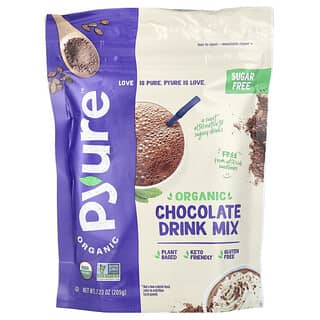 Pyure, Serbuk Minuman Cokelat Organik, Cocok untuk Diet Keto, 0 Gula, 205 g (7,23 ons)