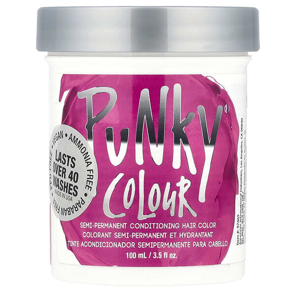 Punky Colour, Semi-Permanent Conditioning Hair Color, Flamingo Pink, 3.5 fl oz (100 ml)