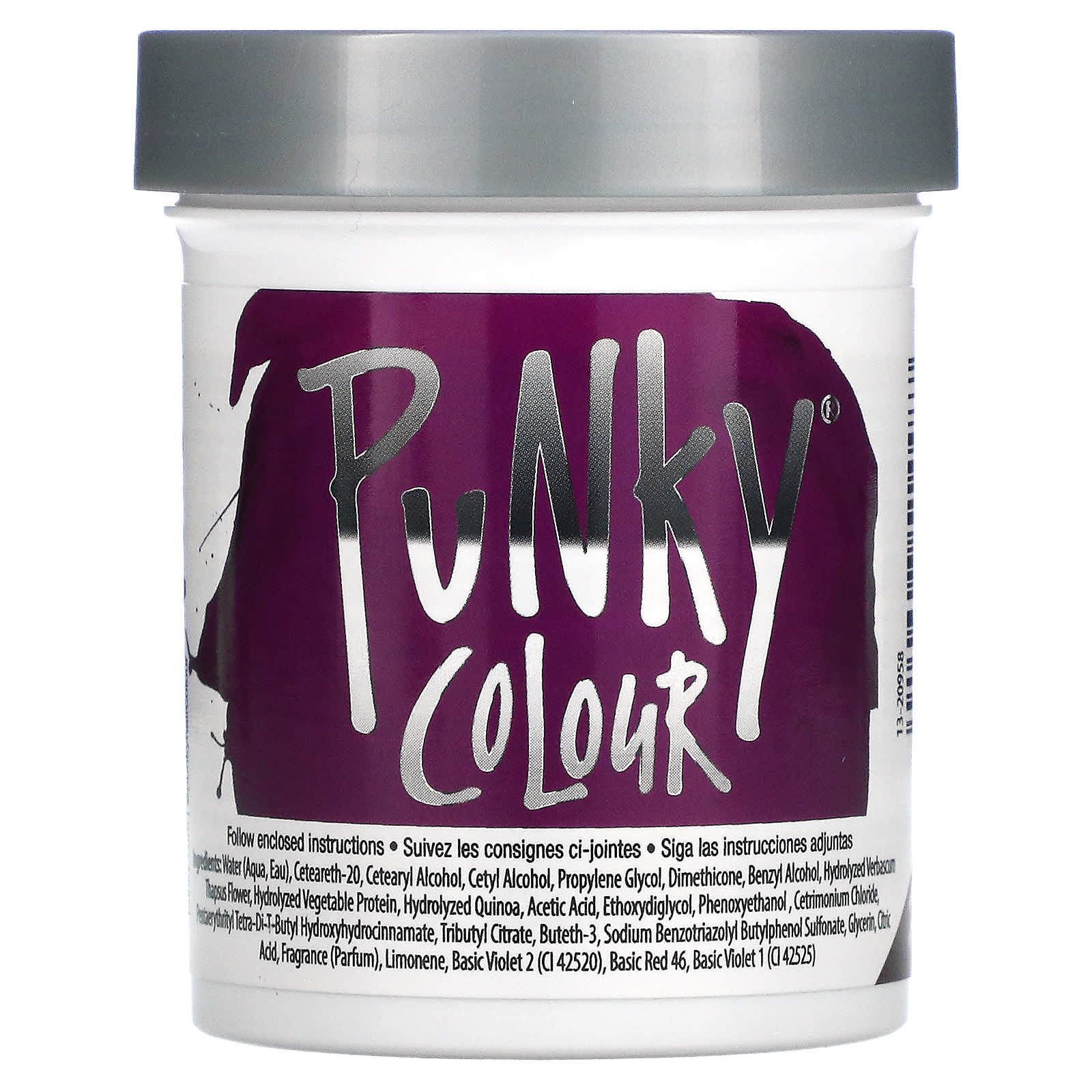 Punky Colour, Semi-Permanent Conditioning Hair Color, Purple, 3.5