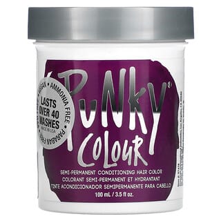 Punky Colour, 半長期護法染髮劑，紫色粉，3.5 盎司（100 毫升）