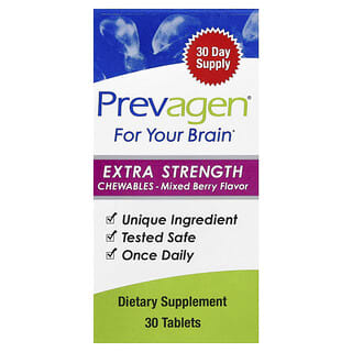 Prevagen (Quincy-Bioscience), For Your Brain, Chewables, Mixed Berry, 30 Tablets