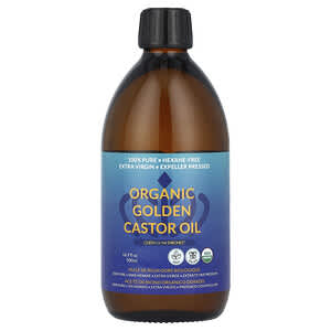 Queen of the Thrones, Aceite de ricino dorado orgánico, 500 ml (16,9 oz. líq.)'