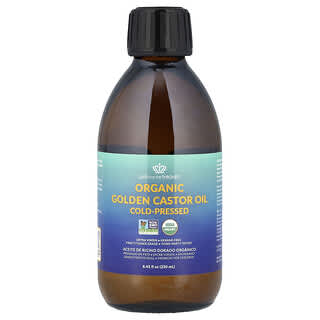 Queen of the Thrones, Aceite de ricino dorado orgánico prensado en frío, 250 ml (8,45 oz. líq.)