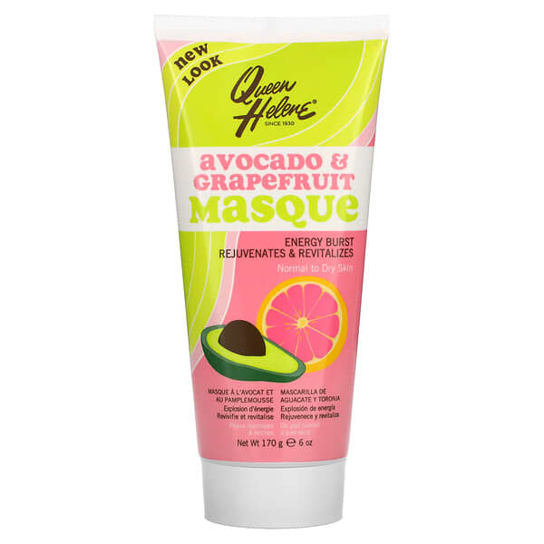 Queen Helene‏, Avocado & Grapefruit Masque, Energy Burst, Normal to Dry Skin, 6 oz (170 g)