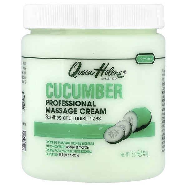 Queen Helene, Professional Massage Cream, Cucumber, 15 oz (425 g)