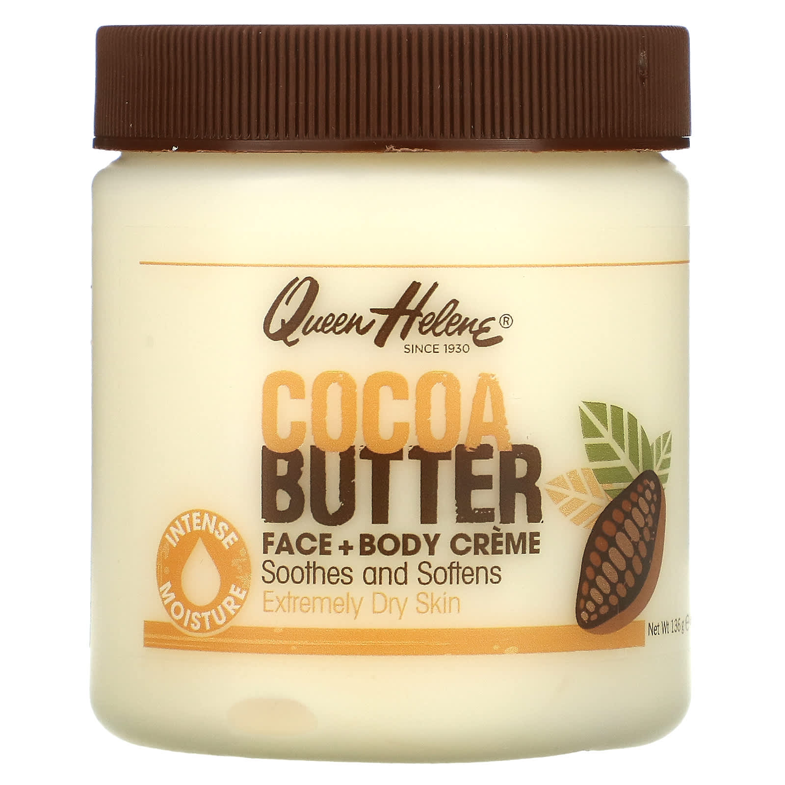 bericht Gewoon doen Botsing Queen Helene, Cocoa Butter Face + Body Creme, 4.8 oz (136 g)