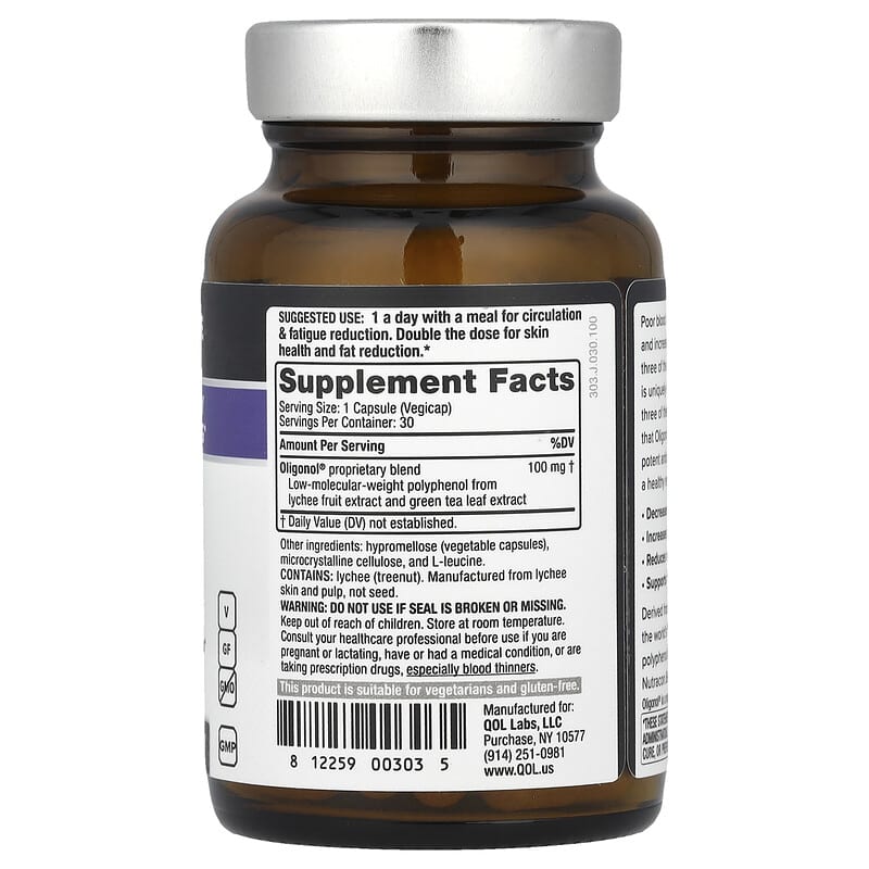 Oligonol®, 100 mg , 30 Vegicaps