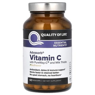 Quality of Life, Advasorb, Vitamina C, 60 cápsulas vegetales