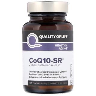 Quality of Life Labs, CoQ10-SR, 100 mg, 30 Vegetais