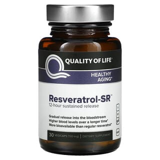 Quality of Life Labs, Resveratrol-SR（レスベラトロール-SR）、150mg、べジカプセル30粒