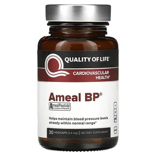 Quality of Life Labs, Ameal BP, Cardiovascular Health, 3.4 mg, 30 Vegicaps