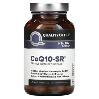 Quality of Life Labs, CoQ10-SR（コエンザイムQ10-SR）、100mg、ベジカプセル60粒