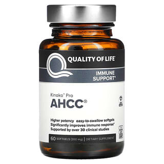 Quality of Life Labs, AHCC RX, 300 mg, 60 Cápsulas Softgel