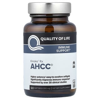 Quality of Life, Kinoko® Rx, AHCC®, 60 Softgels (300 mg per Softgel)
