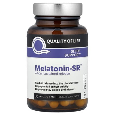 Quality of Life, Melatonin-SR, 30 Vegetarian Capsules