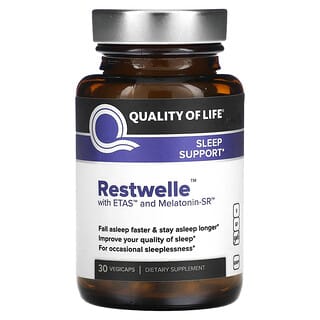 Quality of Life, Restwelle con ETAS y melatonina-SR, 30 cápsulas vegetales