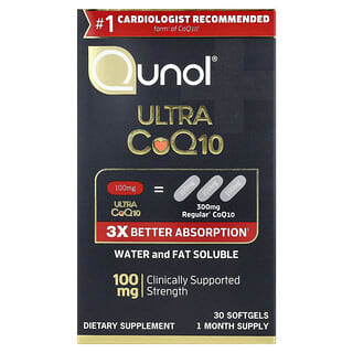 Qunol, Ultra CoQ10, 30 capsules à enveloppe molle