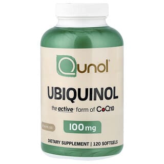 Qunol, Ubiquinol, 100 mg, 120 Cápsulas Softgel