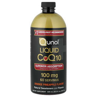 Qunol, 液体CoQ10（コエンザイムQ10）、オレンジパイナップル、600ml（20.3液量オンス）