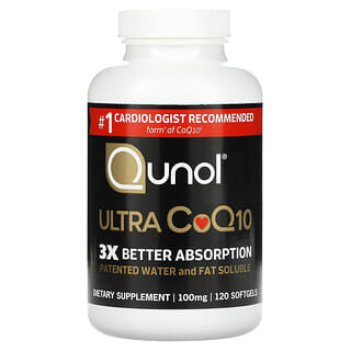 Qunol, Ultra CoQ10, 100 mg, 120 Cápsulas Softgel