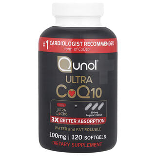 Qunol, Ultra CoQ10, 100 mg, 120 cápsulas blandas