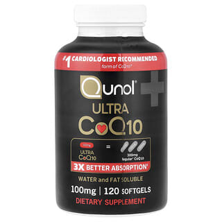 Qunol, 울트라 CoQ10, 100 mg, 120 소프트젤