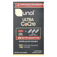 ユビキノール、メガCoQ10、100mg、ソフトジェル60粒