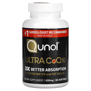 Qunol, Ultra CoQ10, 100 mg, 60 Cápsulas Softgel