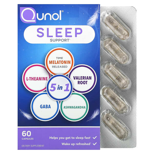 Qunol, 睡眠支持，60 粒膠囊