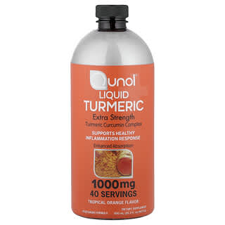 Qunol, Curcuma liquide, Orange tropicale, 600 ml