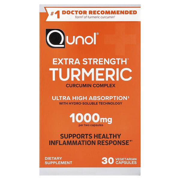 Qunol, 강황, 커큐민 복합체, 베지 캡슐 30정(캡슐 1정당 500mg)