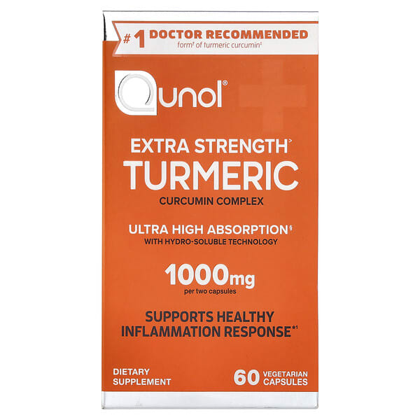 Qunol, 강황, 커큐민 복합체, 베지 캡슐 60정(캡슐 1정당 500mg)