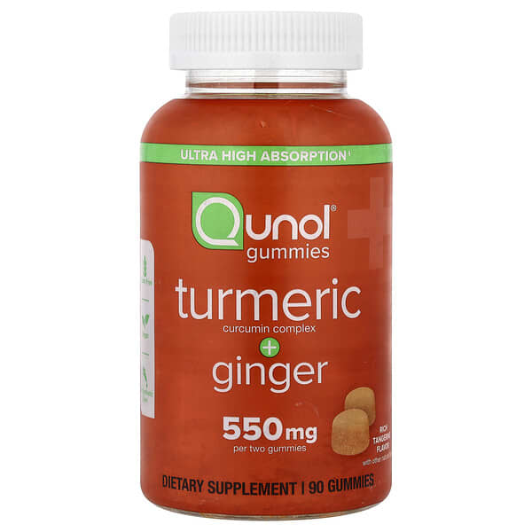 Turmeric + Ginger, Rich Tangerine, 90 Gummies (275 mg per Gummy)