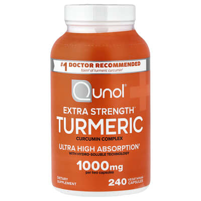Qunol, Turmeric, Curcumin Complex, 240 Vegetarian Capsules (500 mg per capsule)