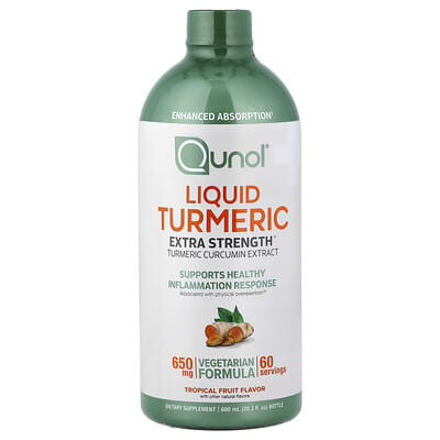 Qunol, Liquid Turmeric, Tropical Fruit, 20.3 fl oz (600 ml)