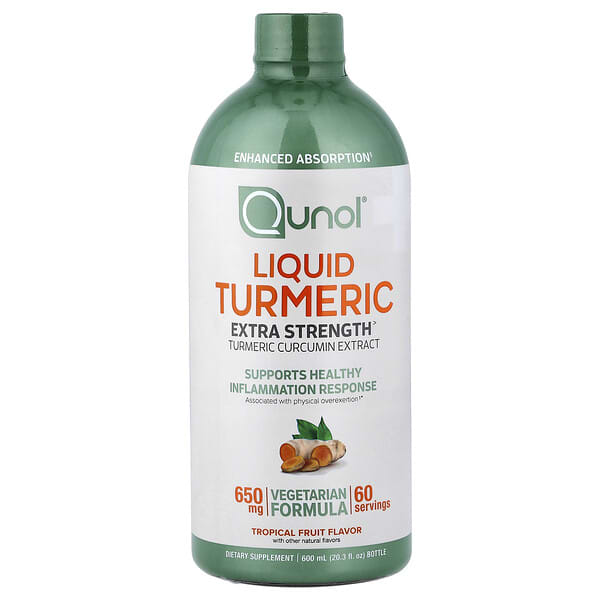 Qunol, 액상 강황, 열대 과일, , 600ml(20.3fl oz)