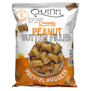 Quinn Popcorn, Pretzel Nuggets، زبدة الفول السوداني المملوءة, 7 أونصة (198 جم)