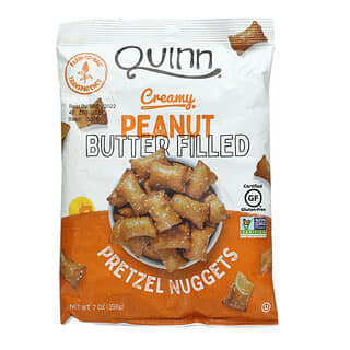 Quinn Popcorn, Mini-bretzels, Fourrés au beurre de cacahuète onctueux, 198 g