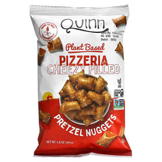 Quinn Snacks, Nuggets de pretzel, a base de plantas, relleno de queso cheezy para pizzería, 164 g (5,8 oz)