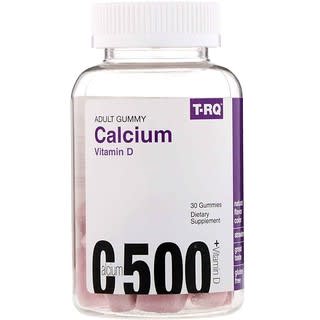 T-RQ, Adult Gummy, Calcium 500 + Vitamin D, 30 Gummies