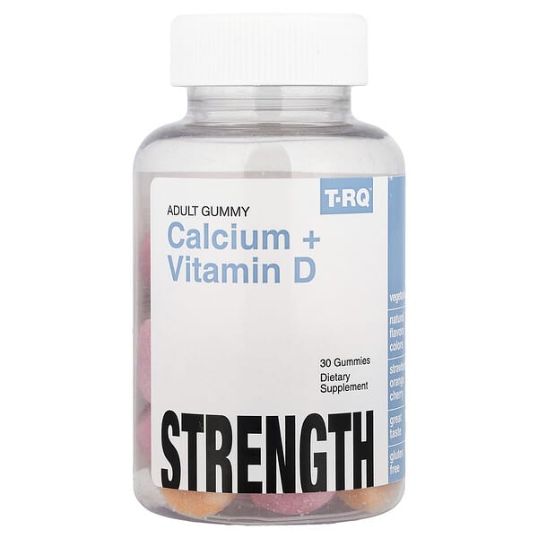 T-RQ, Adult Gummy, Calcium + Vitamin D, Strawberry Orange Cherry, 30 Gummies — product photo 1