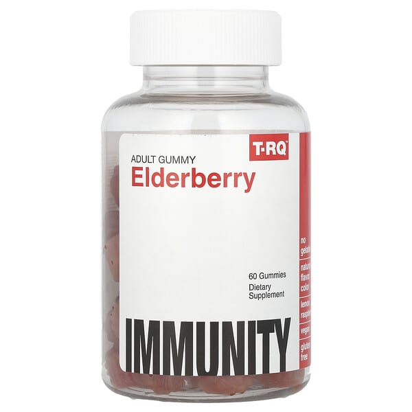 T-RQ Elderberry, Immunity, Lemon Raspberry, 60 Gummies