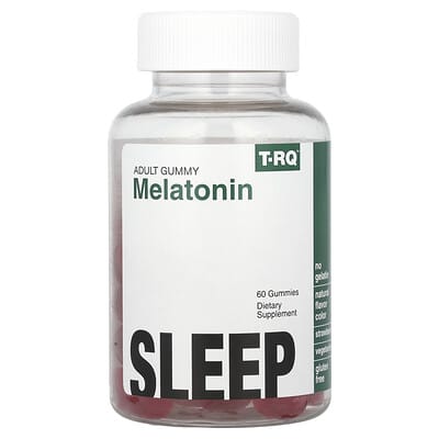 T-RQ, Adult Gummy, Melatonin, Sleep, Strawberry, 60 Gummies