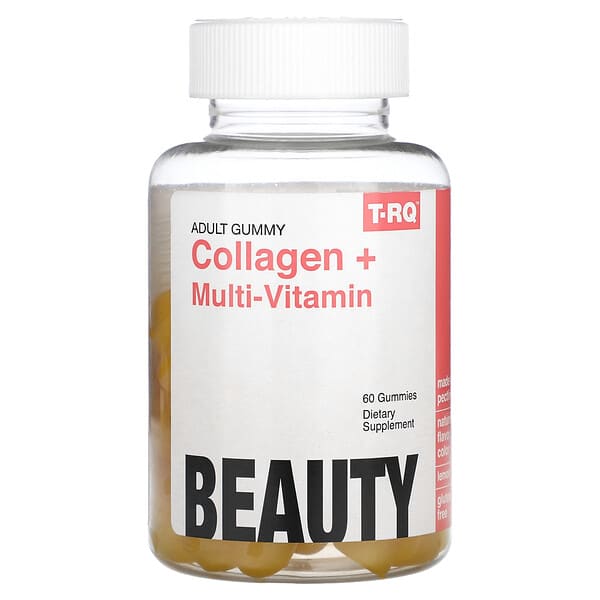 T-RQ Adult Gummy, Collagen + Multi-Vitamin, Lemon, 60 Gummies