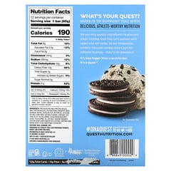 Quest Nutrition, Protein Bar, Cookies & Cream, 12 Bars, 2.12 oz (60 g) Each
