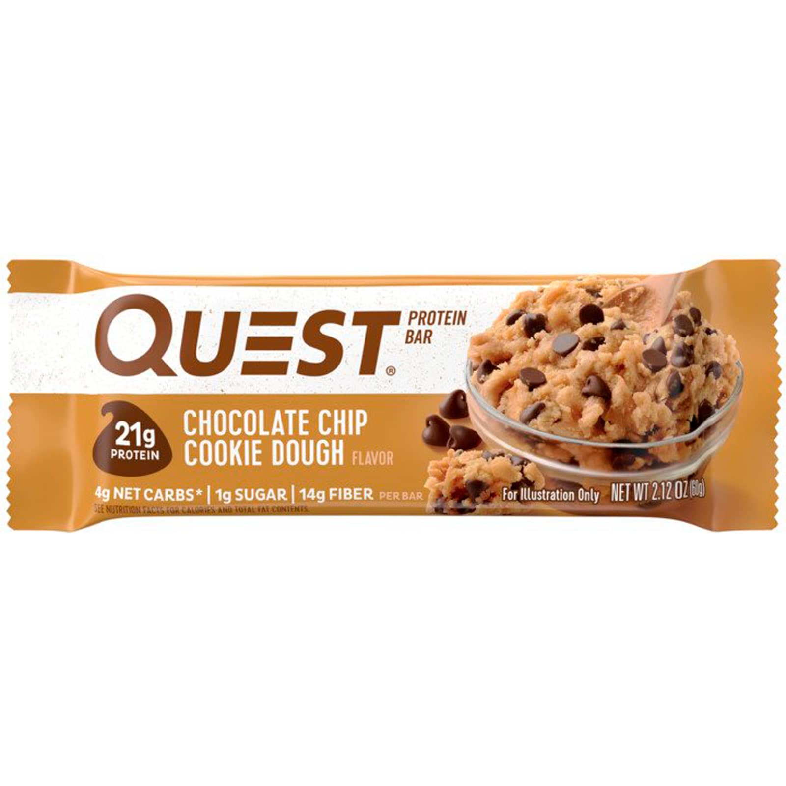 Quest Nutrition, Protein Bar, Chocolate Chip Cookie Dough, 12 Bars, 2. ...